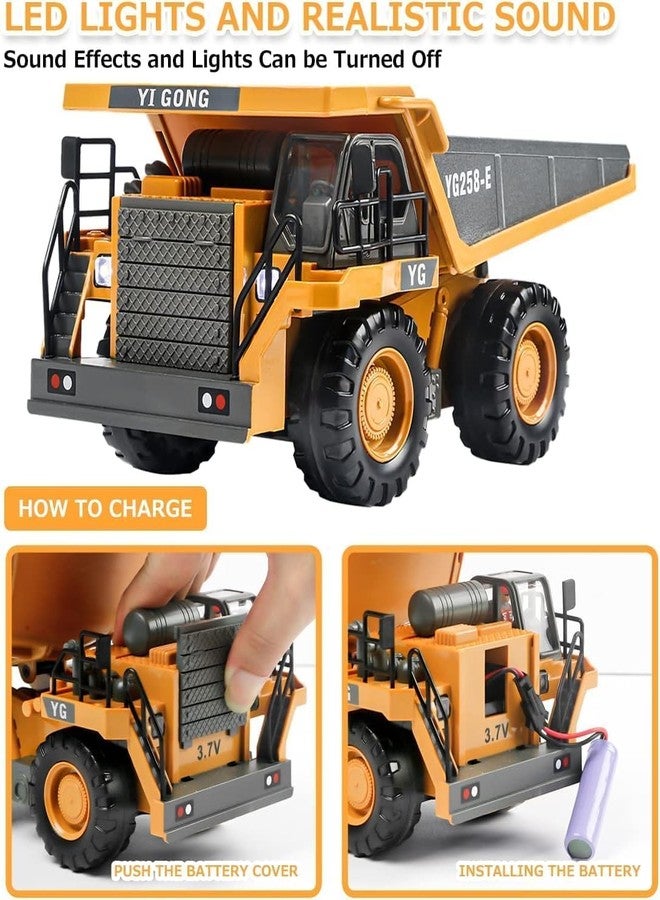 RABJET لعبة حفارة رابجيت التي تعمل بجهاز تحكم عن بعد، 9 قنوات، بمقياس 1/24، بتردد 2.4 جيجاهرتز، مزودة بأضواء وأصوات، مناسبة للأطفال من عمر 4 إلى 10 سنوات، متعددة الألوان - Image 5